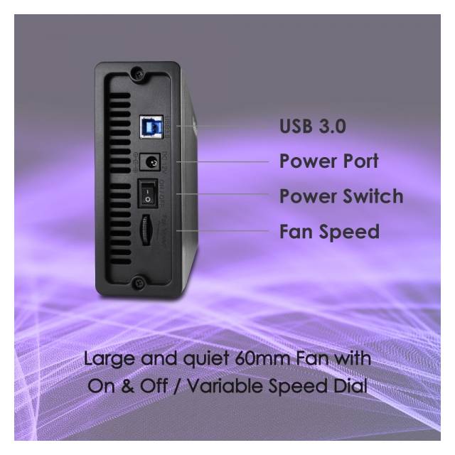 Vantec NexStar HX NST-387S3-BK Drive Enclosure SATA/600 - USB 3.0 Type B Host Interface - UASP Support | NST-387S3-BK