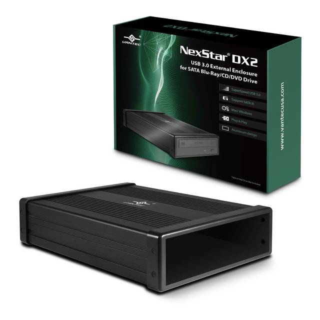 VANTEC NexStar DX2 NST-540S3-BK USB 3.0 External Enclosure for SATA Blu-Ray/CD/DVD Drive | NST-540S3-BK