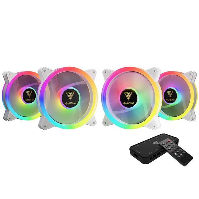 GAMDIAS AEOLUS M2-1204R WH Cooling Fan - 1 Pack | GD-AEOLUS M2-1204R WH