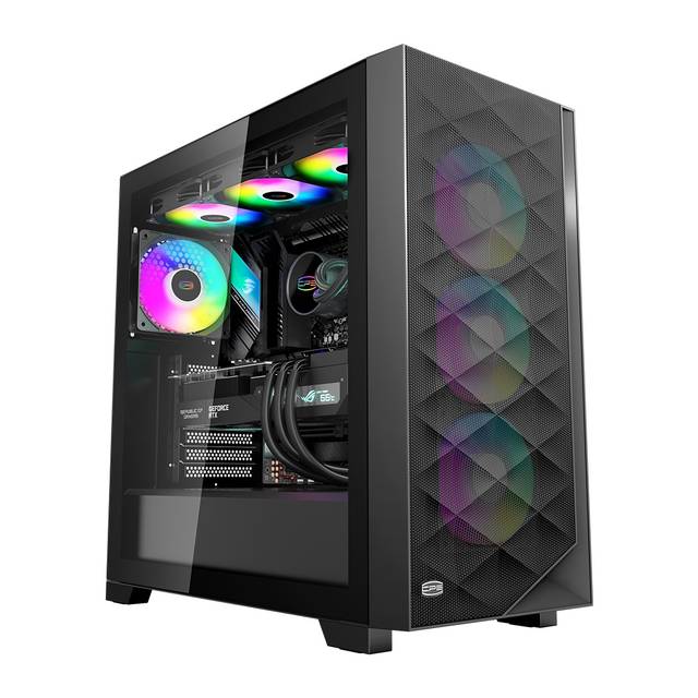 PCCOOLER C3 D510 Airflow ATX PC Case | C3-D510BKP3-GL