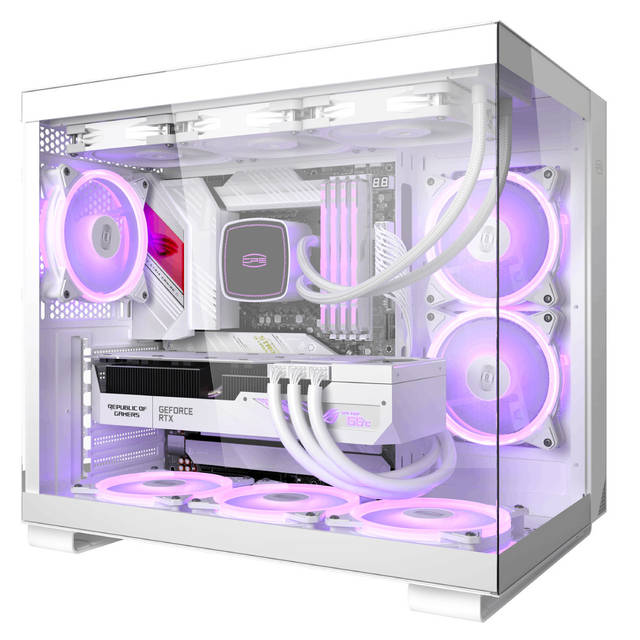 PCCOOLER CPS - C3 T500 ARGB White - Mid Tower - Gaming Desktop Case with 6 ARGB Fans - ATX/M-ATX/ITX - 270 Column Free Panoramic View - 360MM Radiator & 400MM GPU Support-C3T500 ARGB WH | C3T500 ARGB WH