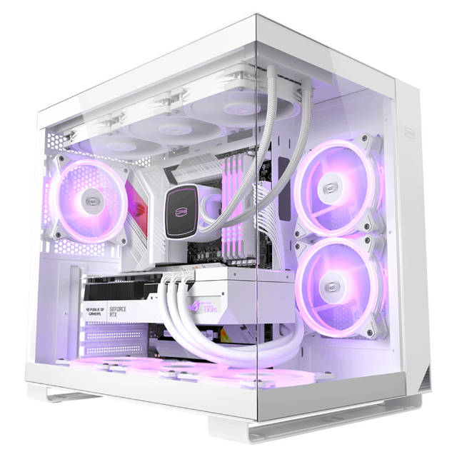 PCCOOLER CPS - C3 T500 ARGB White - Mid Tower - Gaming Desktop Case with 6 ARGB Fans - ATX/M-ATX/ITX - 270 Column Free Panoramic View - 360MM Radiator & 400MM GPU Support-C3T500 ARGB WH | C3T500 ARGB WH