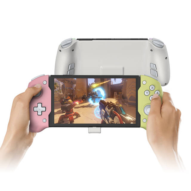 DOBE TNS-1125 PINK&YELLOW Switch Controller for Nintendo Switch, One-Piece Joypad Controller, Switch Controller Handheld Mode with 6-Axis Gyro Dual Motor Vibration, Compatible with All Games of Switch (Pink and Yellow) | TNS-1125 PINK&YELLOW