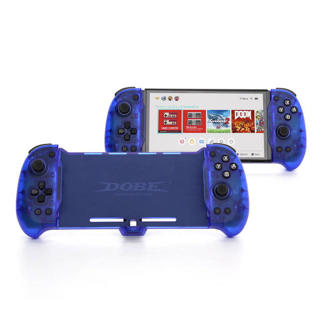 DOBE TNS-1188 BLUE Eggshell ControllerGripcon Switch Controller for Handheld Mode, Ergonomic Controller for Nintendo Switch with 6-Axis Gyro, Dual Motor Vibration, Compatible with All Games of Switch (Blue) | TNS-1188 BLUE