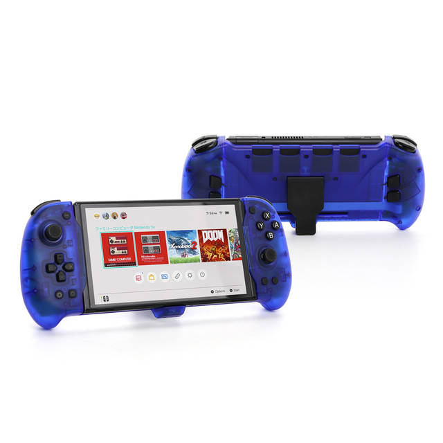 DOBE TNS-1188 BLUE Eggshell ControllerGripcon Switch Controller for Handheld Mode, Ergonomic Controller for Nintendo Switch with 6-Axis Gyro, Dual Motor Vibration, Compatible with All Games of Switch (Blue) | TNS-1188 BLUE