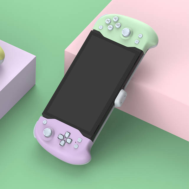 DOBE TNS-1188 PURPLE&GREEN Eggshell Controller Gripcon Switch Controller for Handheld Mode, Ergonomic Controller for Nintendo Switch with 6-Axis Gyro, Dual Motor Vibration, Compatible with All Games of Switch (Purple and Green) | TNS-1188 PURPLE&GREEN