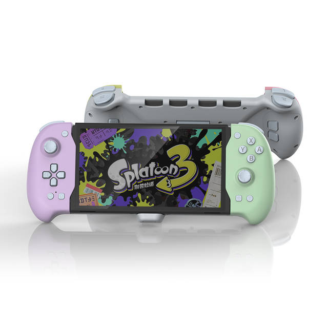 DOBE TNS-1188 PURPLE&GREEN Eggshell Controller Gripcon Switch Controller for Handheld Mode, Ergonomic Controller for Nintendo Switch with 6-Axis Gyro, Dual Motor Vibration, Compatible with All Games of Switch (Purple and Green) | TNS-1188 PURPLE&GREEN
