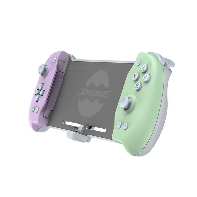 DOBE TNS-1188 PURPLE&GREEN Eggshell Controller Gripcon Switch Controller for Handheld Mode, Ergonomic Controller for Nintendo Switch with 6-Axis Gyro, Dual Motor Vibration, Compatible with All Games of Switch (Purple and Green) | TNS-1188 PURPLE&GREEN