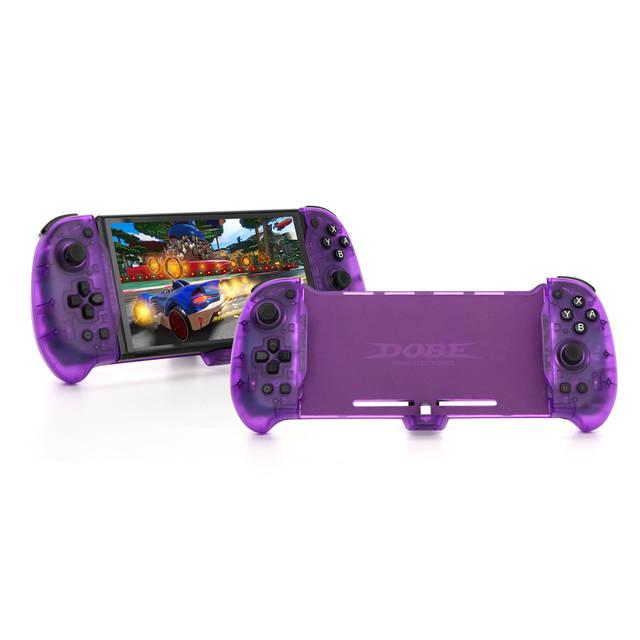 DOBE TNS-1188 PURPLE Eggshell Controller Gripcon Switch Controller for Handheld Mode, Ergonomic Controller for Nintendo Switch with 6-Axis Gyro, Dual Motor Vibration, Compatible with All Games of Switch (Purple) | TNS-1188 PURPLE