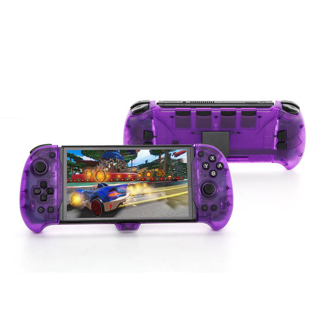 DOBE TNS-1188 PURPLE Eggshell Controller Gripcon Switch Controller for Handheld Mode, Ergonomic Controller for Nintendo Switch with 6-Axis Gyro, Dual Motor Vibration, Compatible with All Games of Switch (Purple) | TNS-1188 PURPLE