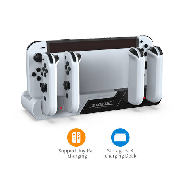 DOBE TNS-0122D Switch Controller Charging Dock Station Compatible with Nintendo Switch & OLED Model Joycons, Charger Station Stand for Joy Cons | TNS-0122D