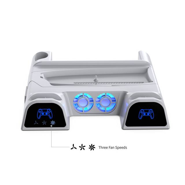DOBE TP5-3532B PS5/PS5 Slim Stand and Multifunctional Cooling Station with RGB LED Controller Charging Station for Playstation 5 Console, PS5/PS5 Slim Accessories with Cooling Fan | TP5-3532B
