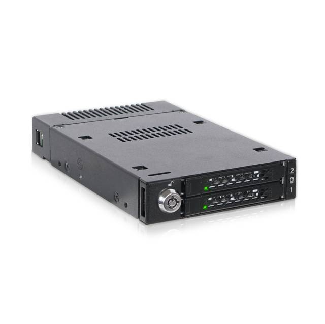 Icy Dock ToughArmor MB834M2K-B Drive Enclosure for 3.5" M.2, PCI Express NVMe - Mini-SAS HD Host Interface Internal - Black | MB834M2K-B