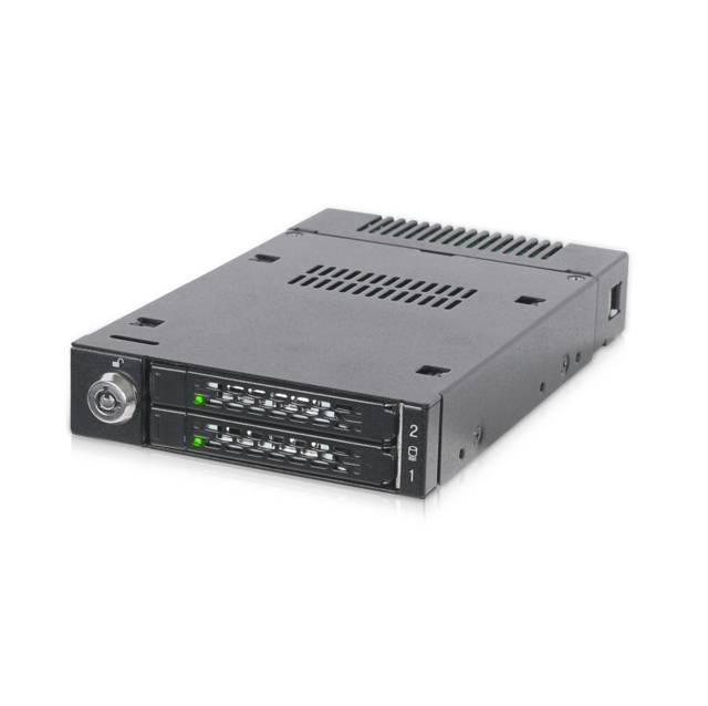 Icy Dock ToughArmor MB834M2K-B Drive Enclosure for 3.5" M.2, PCI Express NVMe - Mini-SAS HD Host Interface Internal - Black | MB834M2K-B
