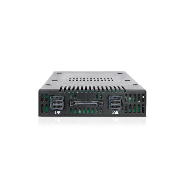 Icy Dock ToughArmor MB834M2K-B Drive Enclosure for 3.5" M.2, PCI Express NVMe - Mini-SAS HD Host Interface Internal - Black | MB834M2K-B