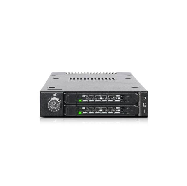 Icy Dock ToughArmor MB834M2K-B Drive Enclosure for 3.5" M.2, PCI Express NVMe - Mini-SAS HD Host Interface Internal - Black | MB834M2K-B