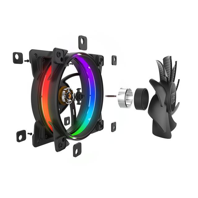 PCCOOLER CORONA 5-IN-1 FRGB Cooling Fan - 1 Pack | CORONA 5-IN-1 FRGB KIT