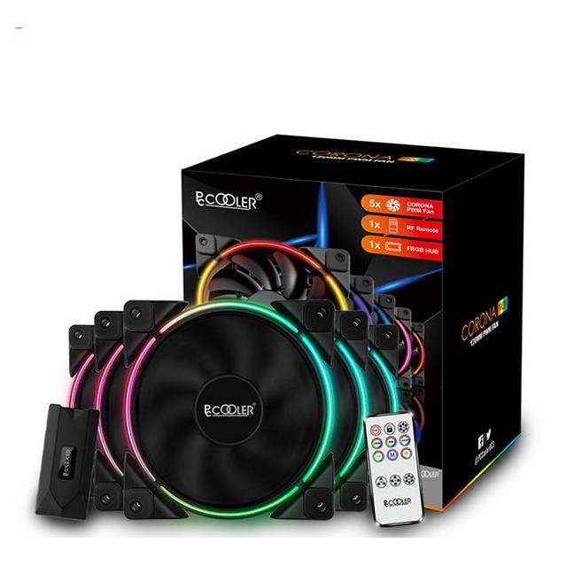 PCCOOLER CORONA 5-IN-1 FRGB Cooling Fan - 1 Pack | CORONA 5-IN-1 FRGB KIT