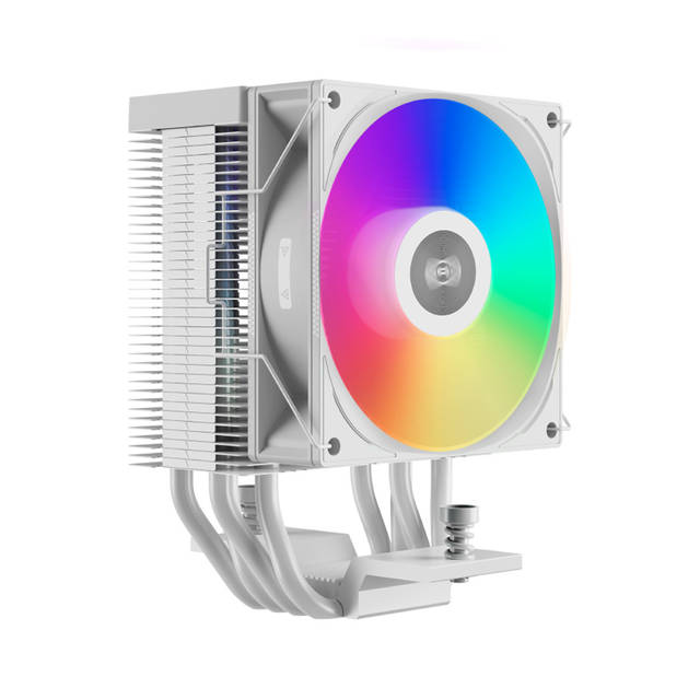 PCCOOLER CPS - R400 ARGB WH CPU Air Cooler, 4 Heat pipes, vivified minimal fashion, 92mm PWM ARGB fan, TDP 180W, for Intel LGA:115X/1200/1700/1851/AMD AM4/AM5 | R400 ARGB WH