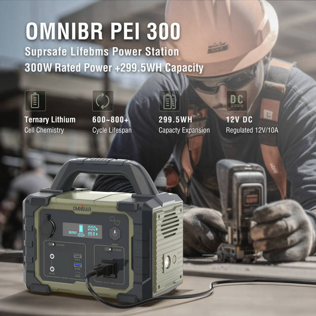 OMNIBAR 300W Portable Power Station | PYS-PEI-U00300 OLIVE GREEN