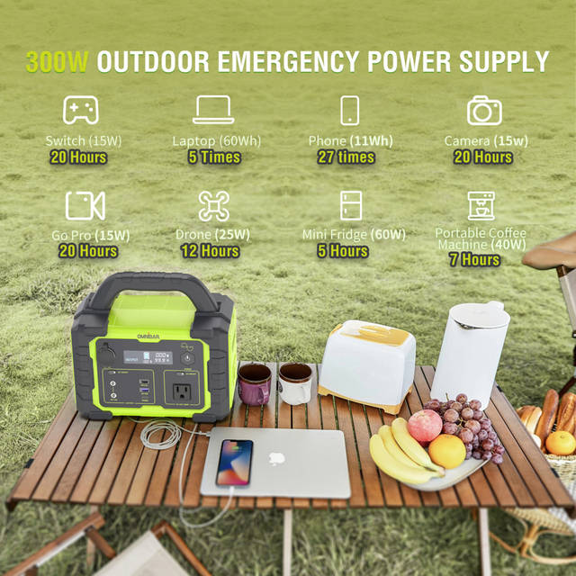 OMNIBAR 300W Portable Power Station | PYS-PEI-U00300 YELLOW GREEN