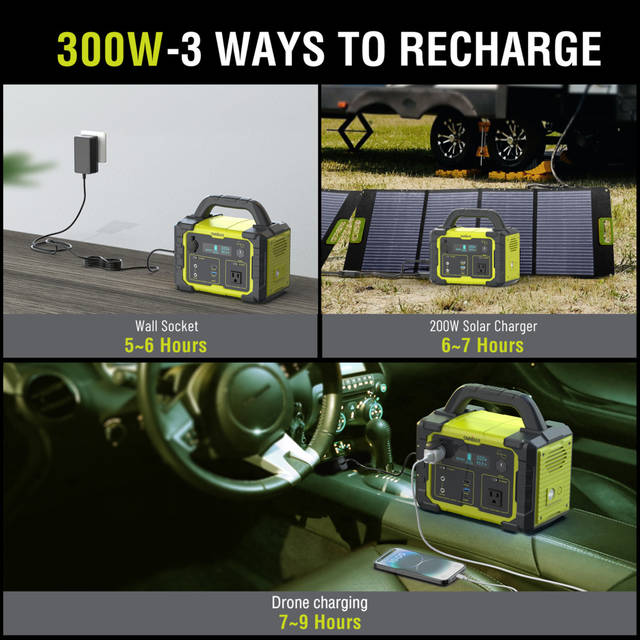 OMNIBAR 300W Portable Power Station | PYS-PEI-U00300 YELLOW GREEN