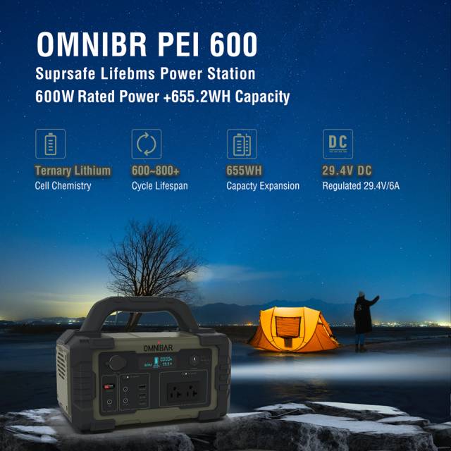 OMNIBAR 600W Portable Power Station | PYS-PEI-U00600 OLIVE GREEN