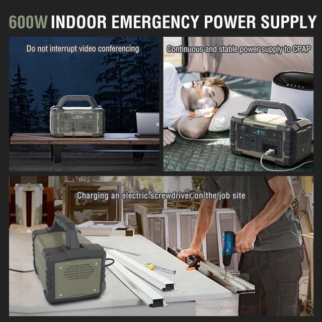 OMNIBAR 600W Portable Power Station | PYS-PEI-U00600 OLIVE GREEN