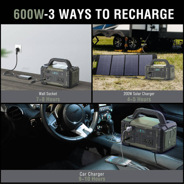 OMNIBAR 600W Portable Power Station | PYS-PEI-U00600 OLIVE GREEN