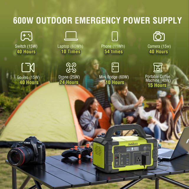 OMNIBAR 600W Portable Power Station | PYS-PEI-U00600 YELLOW GREEN