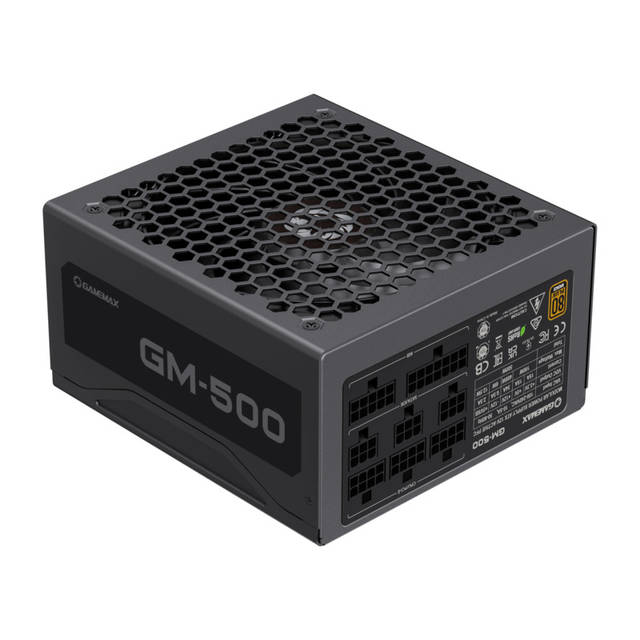 GAMEMAX GM Series GM-500 Modular Power Supply, Semi-Modular, 80 Plus Bronze, Black | GM-500 MODULAR