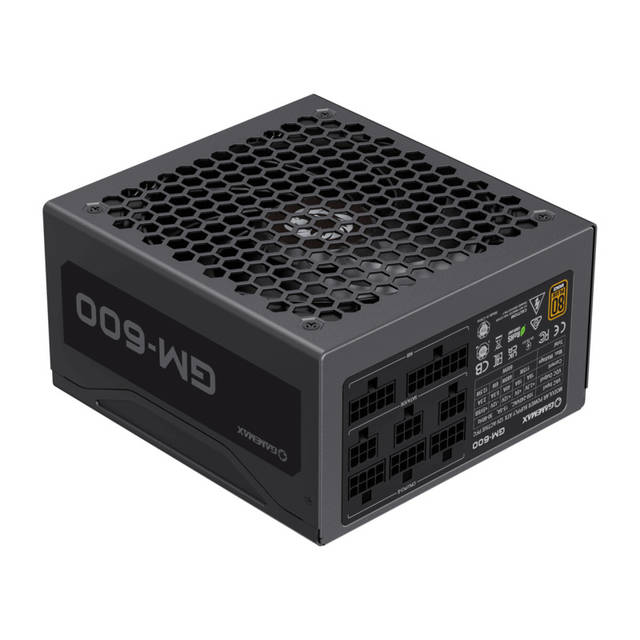 GAMEMAX GM Series GM-600 Modular Power Supply, Semi-Modular, 80 Plus Bronze, Black | GM-600 MODULAR