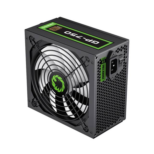 GAMEMAX Power GP-750 PC Power Supply Unit: 750W, 80 Plus Bronze Certified, 85% Efficiency, Single +12V Rail, Low Noise 14 CM Fan, Ideal for Gaming PCs, Desktops, ATX, Micro ATX Desktop Computer - Black | GP-750