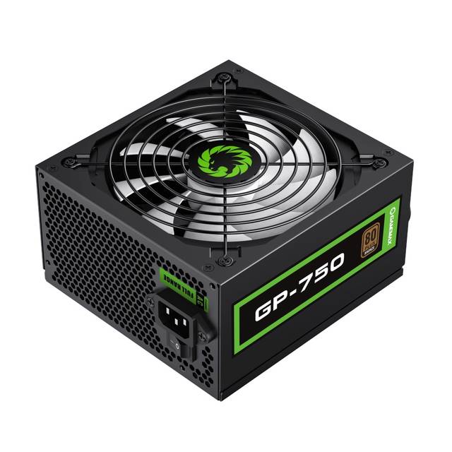 GAMEMAX Power GP-750 PC Power Supply Unit: 750W, 80 Plus Bronze Certified, 85% Efficiency, Single +12V Rail, Low Noise 14 CM Fan, Ideal for Gaming PCs, Desktops, ATX, Micro ATX Desktop Computer - Black | GP-750