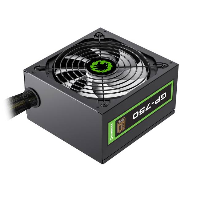 GAMEMAX Power GP-750 PC Power Supply Unit: 750W, 80 Plus Bronze Certified, 85% Efficiency, Single +12V Rail, Low Noise 14 CM Fan, Ideal for Gaming PCs, Desktops, ATX, Micro ATX Desktop Computer - Black | GP-750