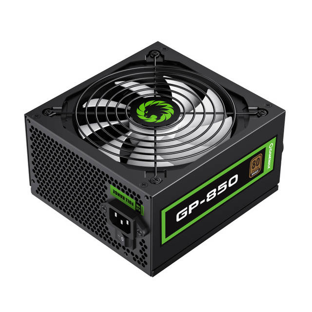 GAMEMAX GP-850 850W 80 Plus Bronze Certified Power Supply, None-Modular PSU, DC-to-DC, Black | GP-850