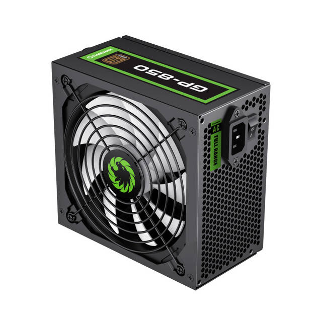 GAMEMAX GP-850 850W 80 Plus Bronze Certified Power Supply, None-Modular PSU, DC-to-DC, Black | GP-850