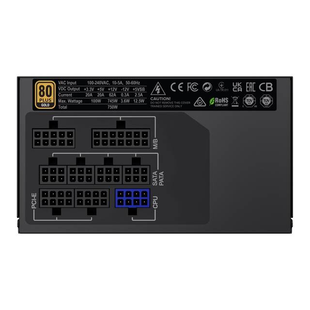 GameMax GX-750 Modular, 80+ Gold ATX Power supply: High Efficiency: Over 92% efficiency with Gold certification | GX-750 MODULAR