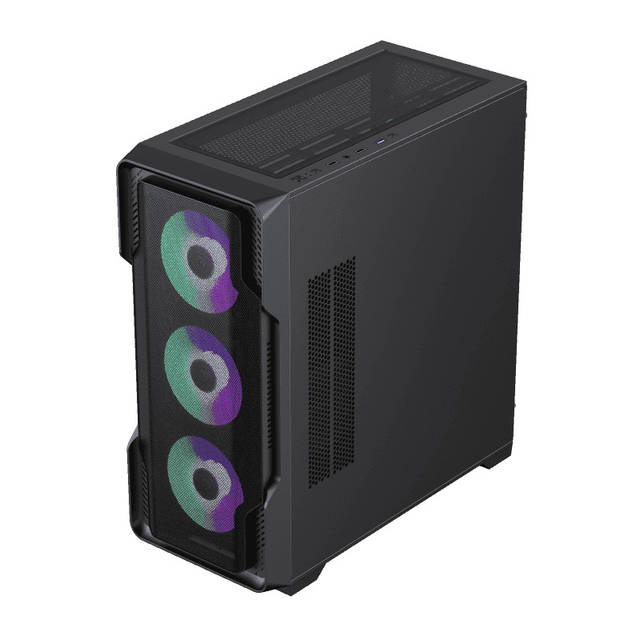 GameMax SIEGE BK E-ATX Full Tower Gaming Case Features Motherboard Back End Cooling 5 ARGB Fans | SIEGE BK