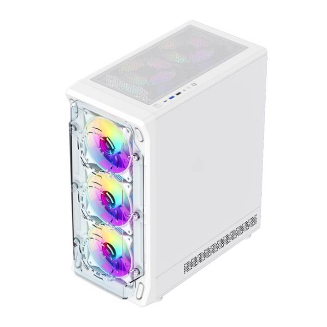 GameMax Starlight 2 AW ATX Mid Tower White PC Case with Tempered Glass Side Panel, Excellent Cooling, and Versatile Storage Support | STARLIGHT 2 AW