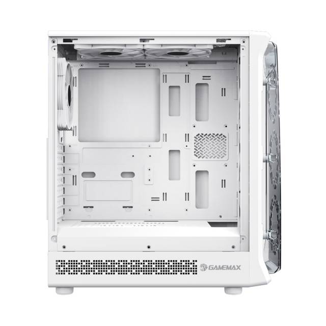 GameMax Starlight 2 AW ATX Mid Tower White PC Case with Tempered Glass Side Panel, Excellent Cooling, and Versatile Storage Support | STARLIGHT 2 AW