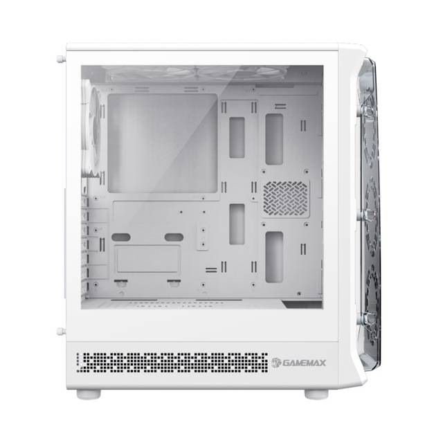 GameMax Starlight 2 AW ATX Mid Tower White PC Case with Tempered Glass Side Panel, Excellent Cooling, and Versatile Storage Support | STARLIGHT 2 AW