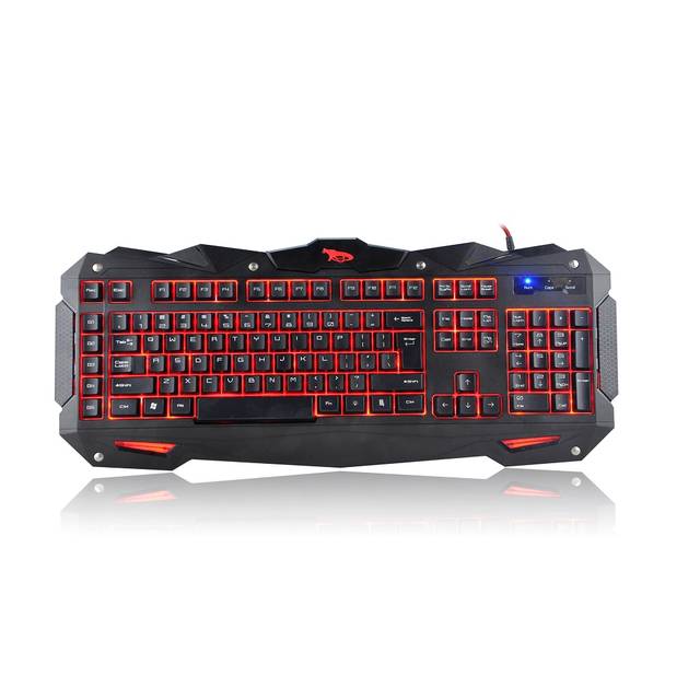 iMicro Cobra IM-KBCOBV8 - Keyboard - backlit - USB - QWERTY - black - retail | IM-KBCOBV8
