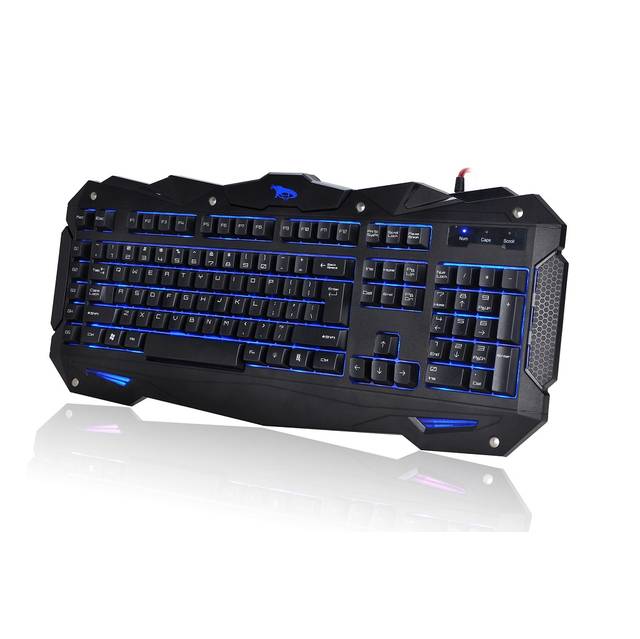 iMicro Cobra IM-KBCOBV8 - Keyboard - backlit - USB - QWERTY - black - retail | IM-KBCOBV8