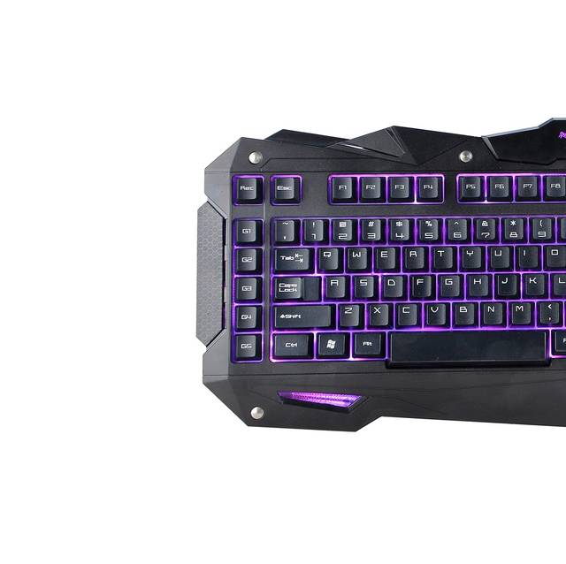 iMicro Cobra IM-KBCOBV8 - Keyboard - backlit - USB - QWERTY - black - retail | IM-KBCOBV8