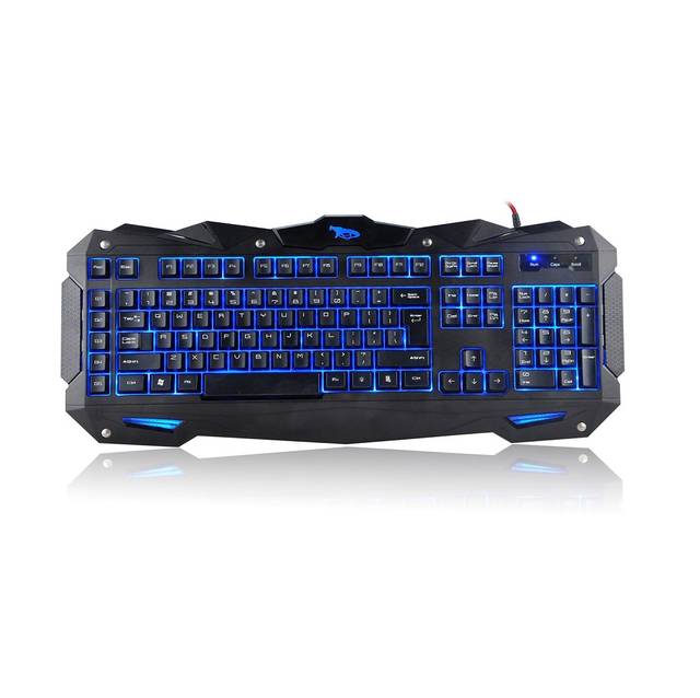 iMicro Cobra IM-KBCOBV8 - Keyboard - backlit - USB - QWERTY - black - retail | IM-KBCOBV8