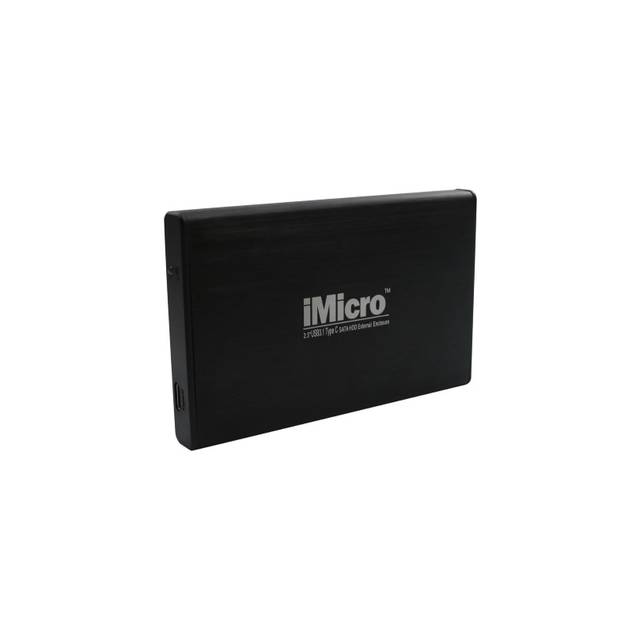 iMicro IM-U23C Drive Enclosure Serial ATA - USB 3.1 Type C Host Interface External - Black | IM-U23C
