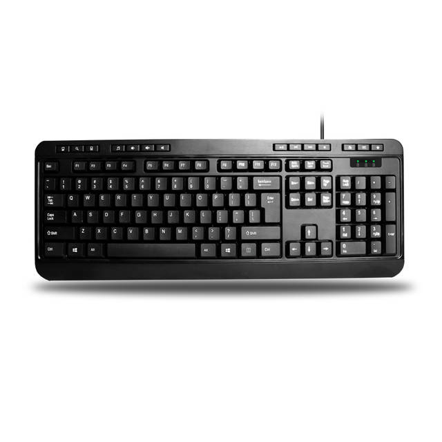 Adesso Spill-Resistant Multimedia Desktop Keyboard (USB) | AKB-132UB