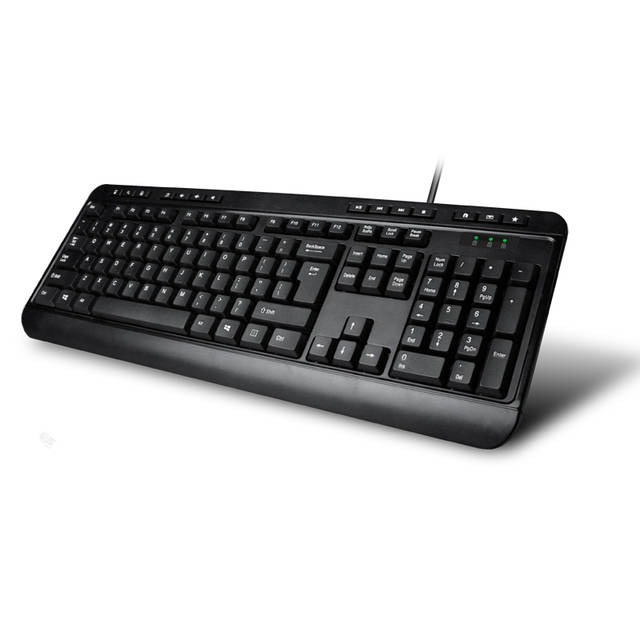 Adesso Spill-Resistant Multimedia Desktop Keyboard (USB) | AKB-132UB