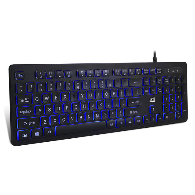 Adesso Large Print Illuminated Desktop Keyboard | AKB-139EB